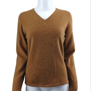 100% Cashmere NEIMAN MARCUS Vneck Long Sleeve Pullover Sweater Small